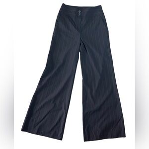 Express Design Studio Black Pinstripe Wide Leg Trousers